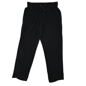 Coldwater Creek Womens Black Lightweight Crepe Drawstring Pants Size 10